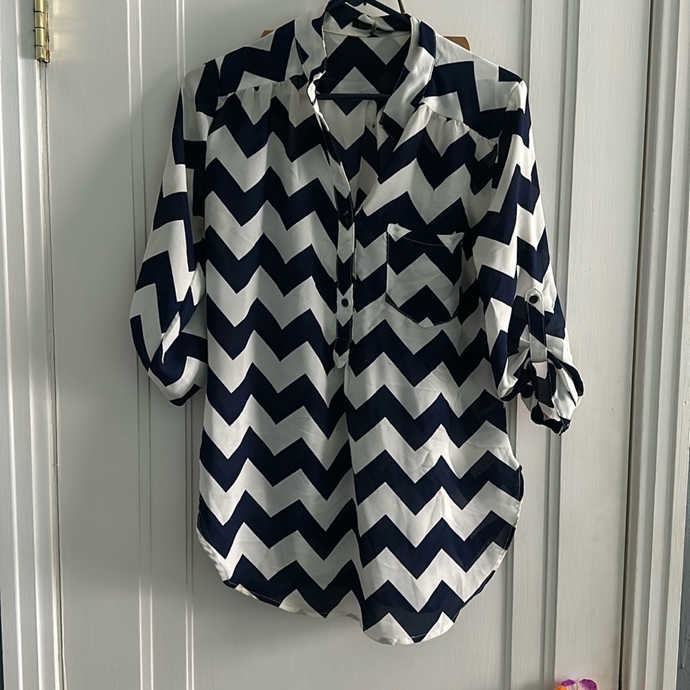 Used Chevron Blouse size Medium